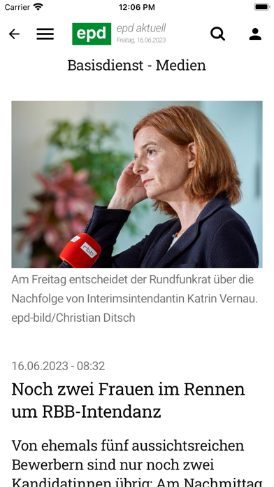 epd aktuell Screenshot