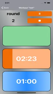 tabata workout timer (twt) iphone screenshot 2