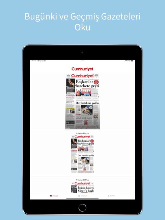 Cumhuriyet-E-Gazete iPad screenshot 3 - News app
