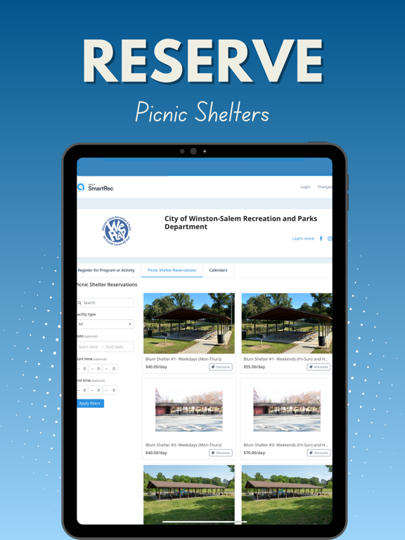 Winston-Salem Recreation iPad screenshot