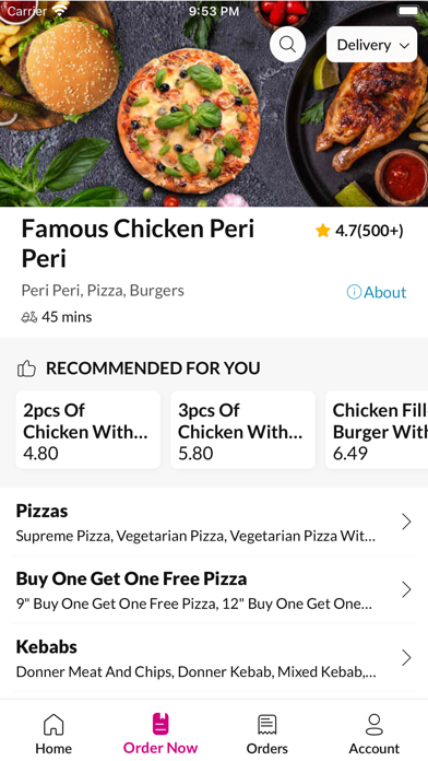 Famous Chicken Peri Peri. Screenshot