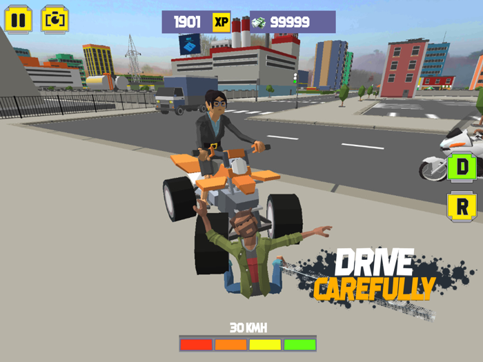 ATV QuadBike Driver Crazy Town