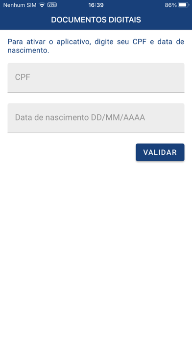 Carteira Documentos Digitais Screenshot