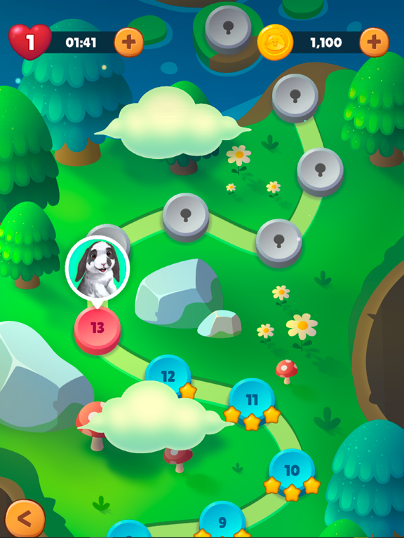 Bubble Shooter- Bini the Bunny iPad screenshot 5 - Games app