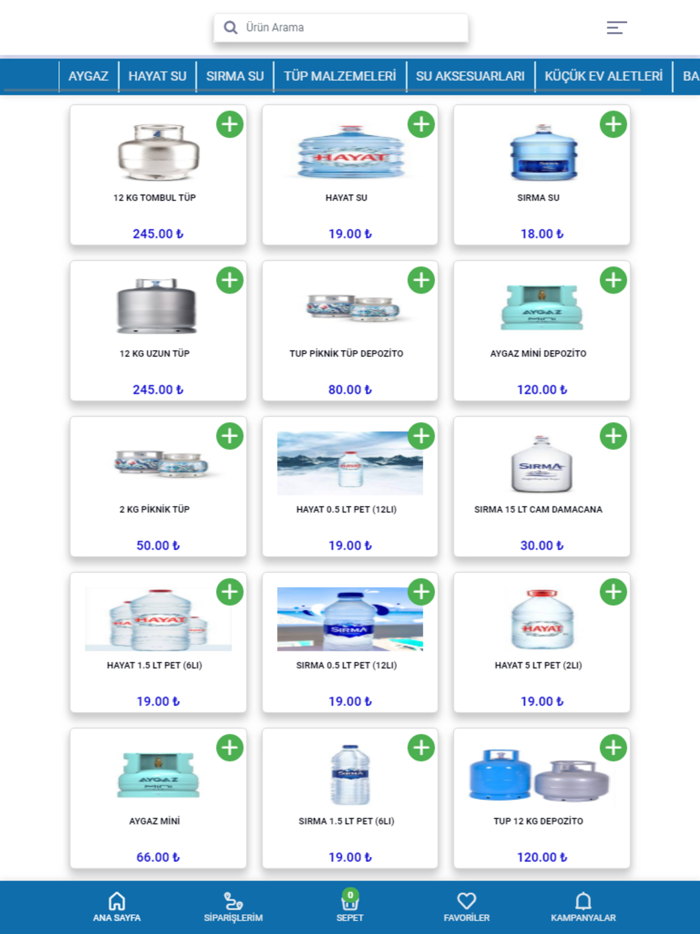 Gaziantep Tüp Su Sipariş