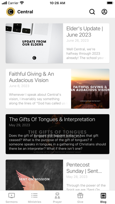 Central Community Church Screenshot