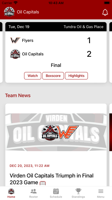 Virden Oil Capitals Screenshot