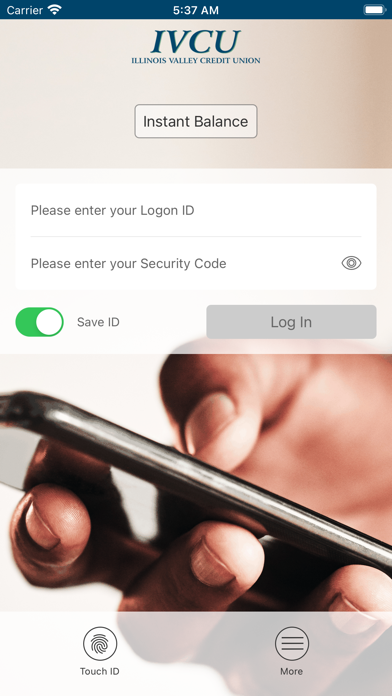 Illinois Valley Credit Union Screenshot