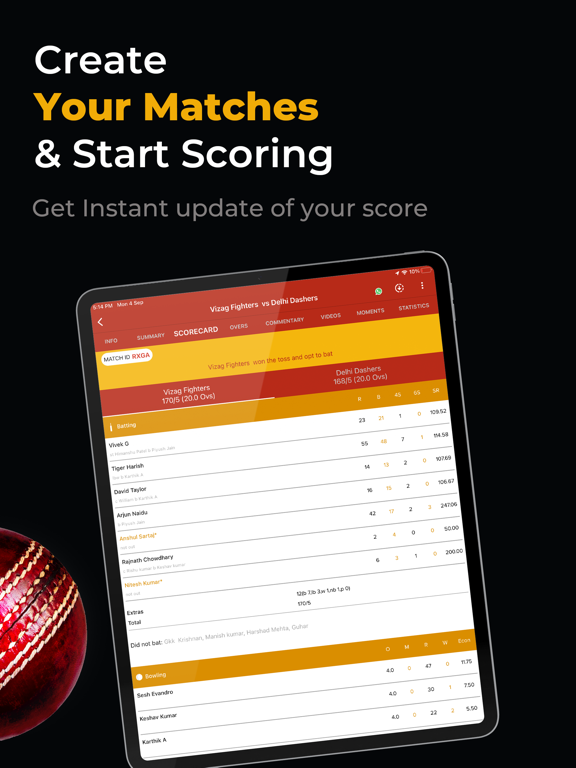 Screenshot #4 pour CricDost - Cricket Scoring App