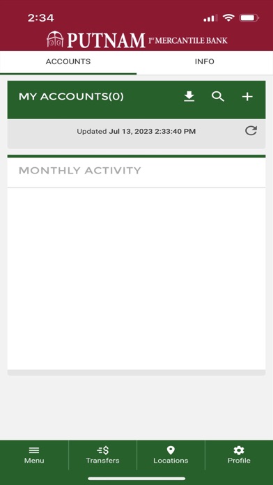 Putnam 1st Mercantile Bank Screenshot