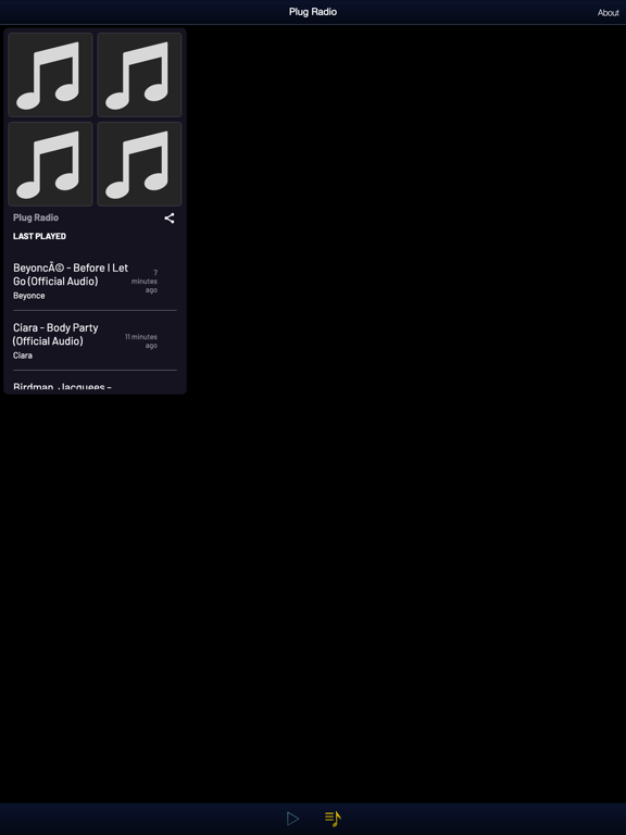 Plug Radio iPad screenshot 2 - Music app