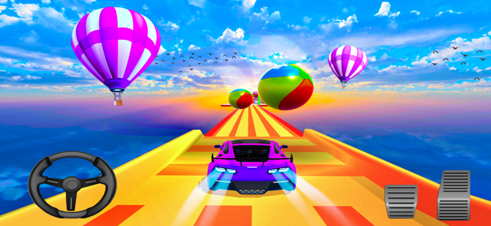 3D Car Ramp Jump Stunts