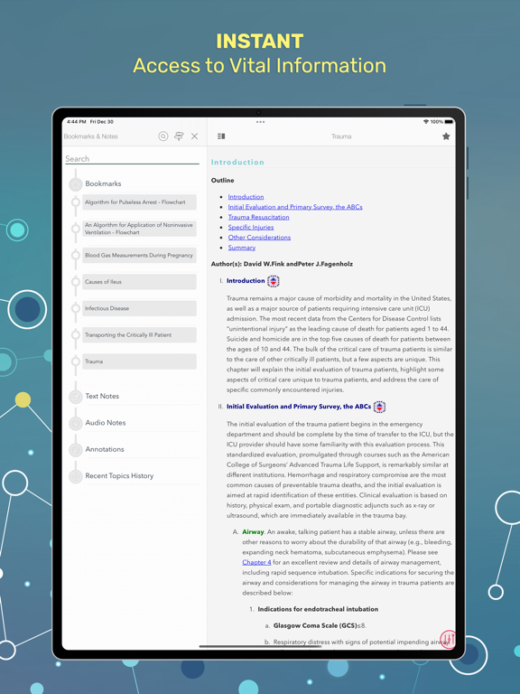 Critical Care Handbook of MGH iPad screenshot 7 - Medical app