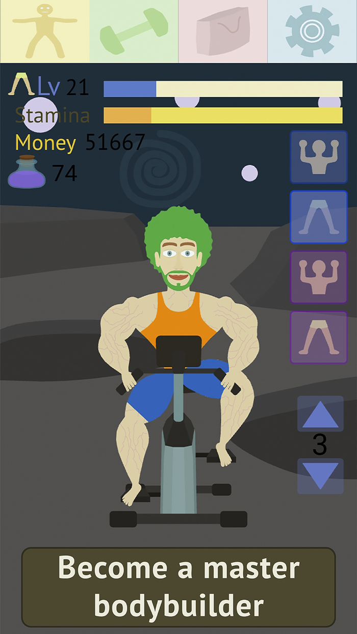 Muscle clicker Gym game