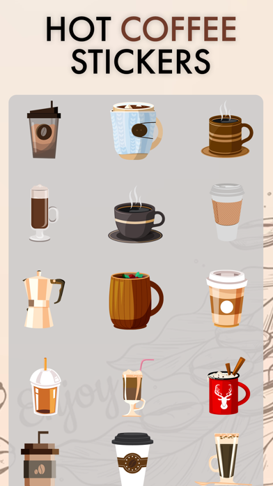 Coffee-Hot Coffee Stickers Screenshot