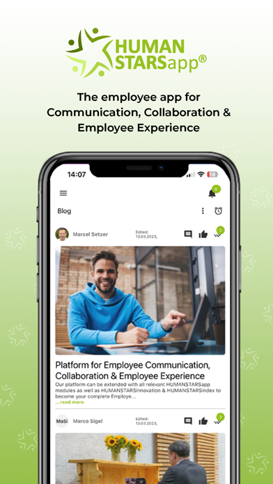 HUMANSTARS Employee App Screenshot