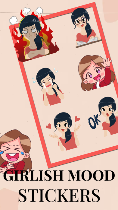 Girlish Mood Stickers Screenshot