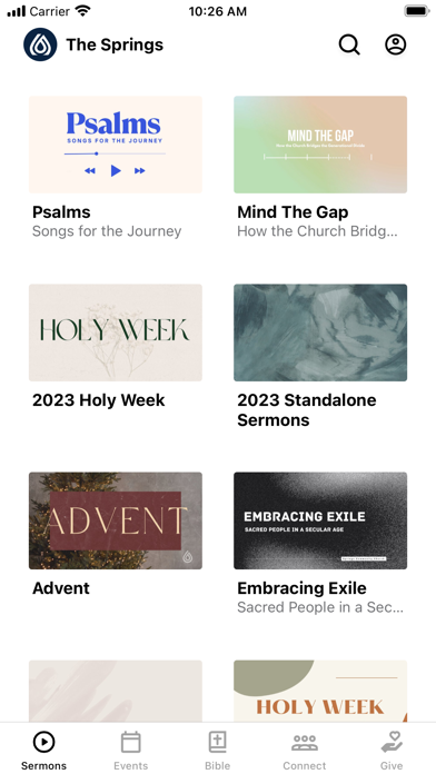Springs Community Church Screenshot