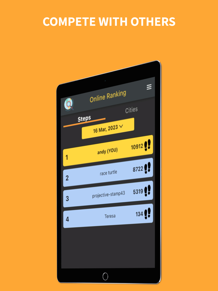 Virtual Walking Step Tracker