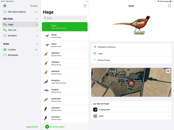 Lebensliste von NatureGuides