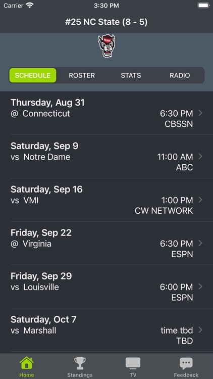 NC State Football App