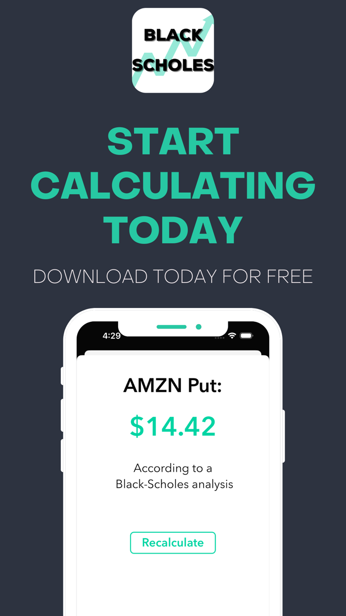 Black Scholes Calculator