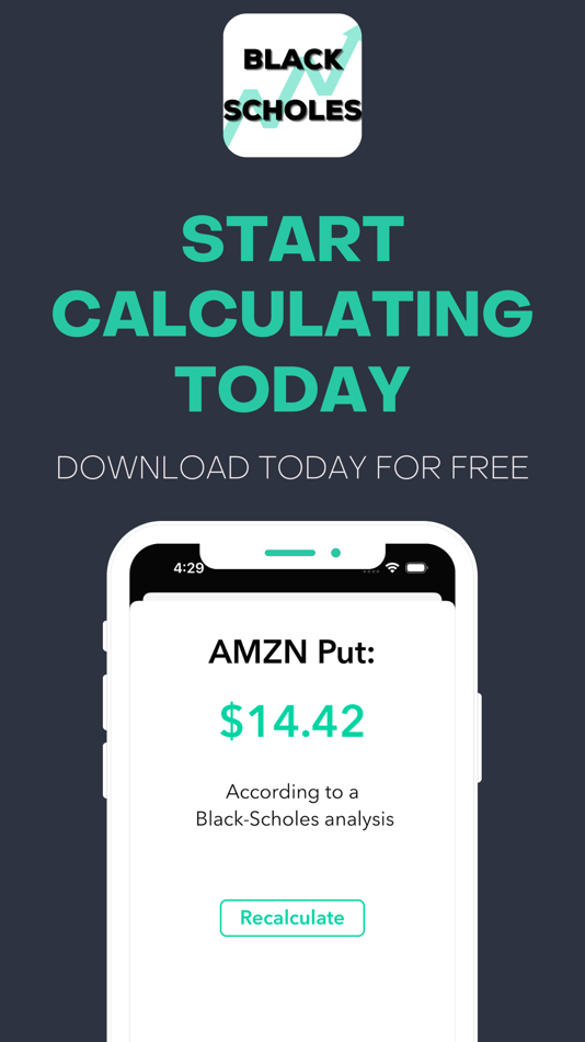 #3. Black Scholes Calculator (iOS) 来自: Vincent Lazzara