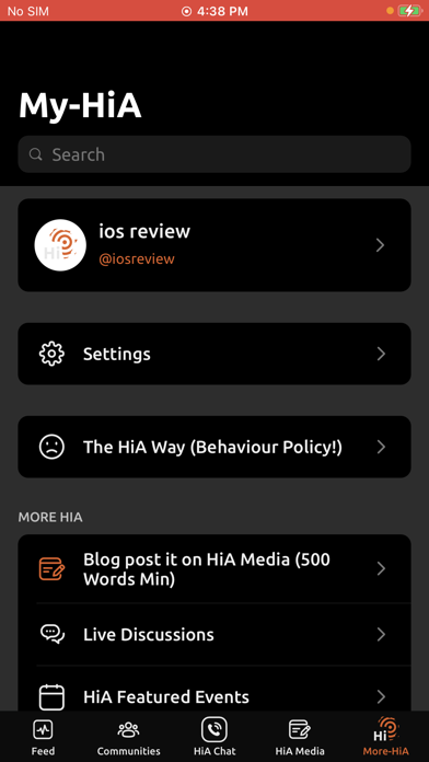 HiA App Screenshot