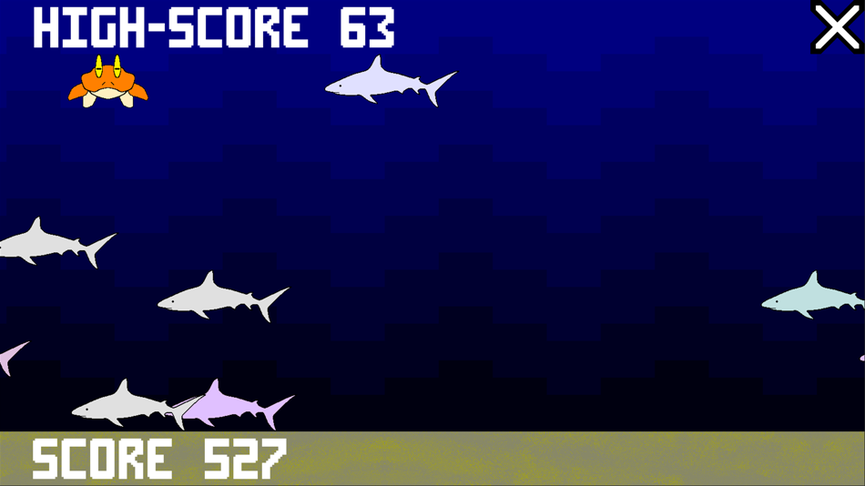 #7. Crab-Man Shark-Attack (iOS) Podle: Cameron Low
