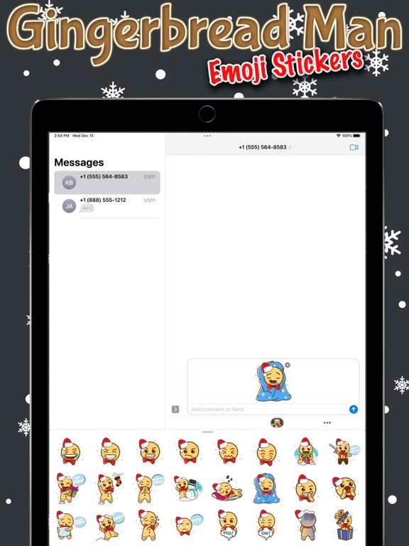 Screenshot #5 pour Gingerbread Man Emoji Stickers