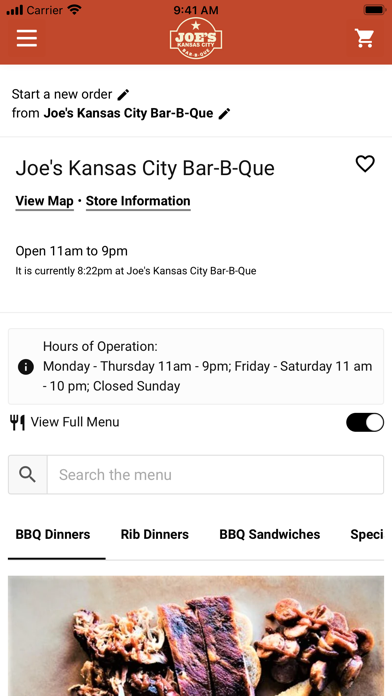 Joe's KC BBQ Screenshot