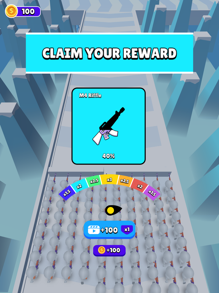 Crowd Race Run and Gun 3D Squad