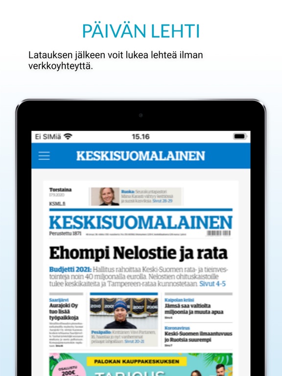 Screenshot #6 pour Keskisuomalainen, päivän lehti