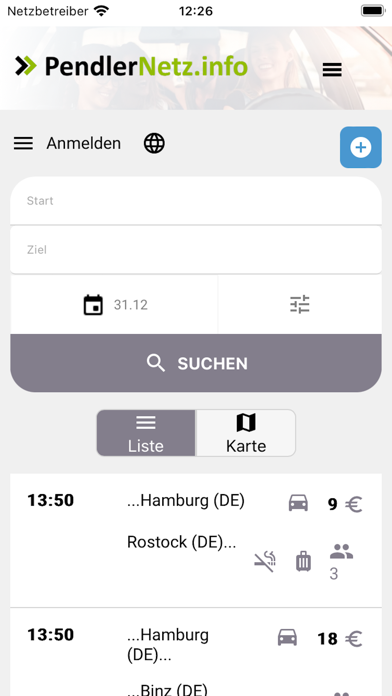 Pendlernetz Screenshot