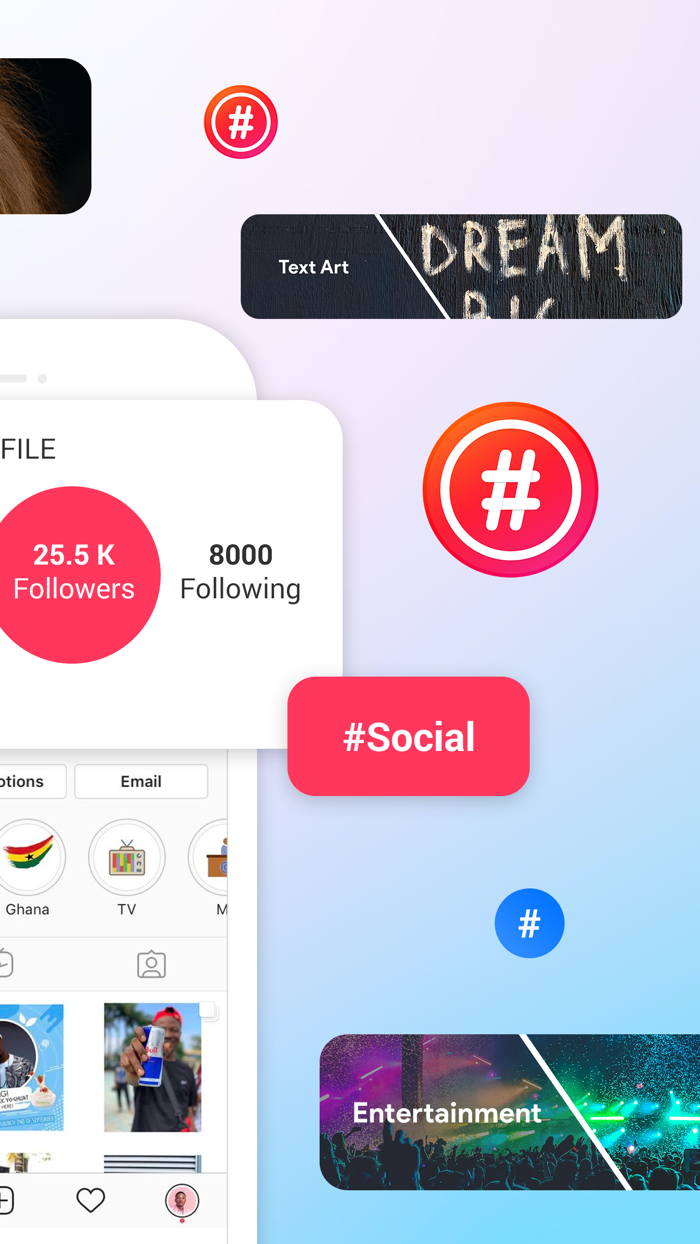 Hashtag  Get Like and Followers