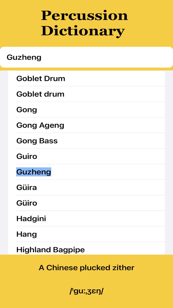 Percussion Dictionary