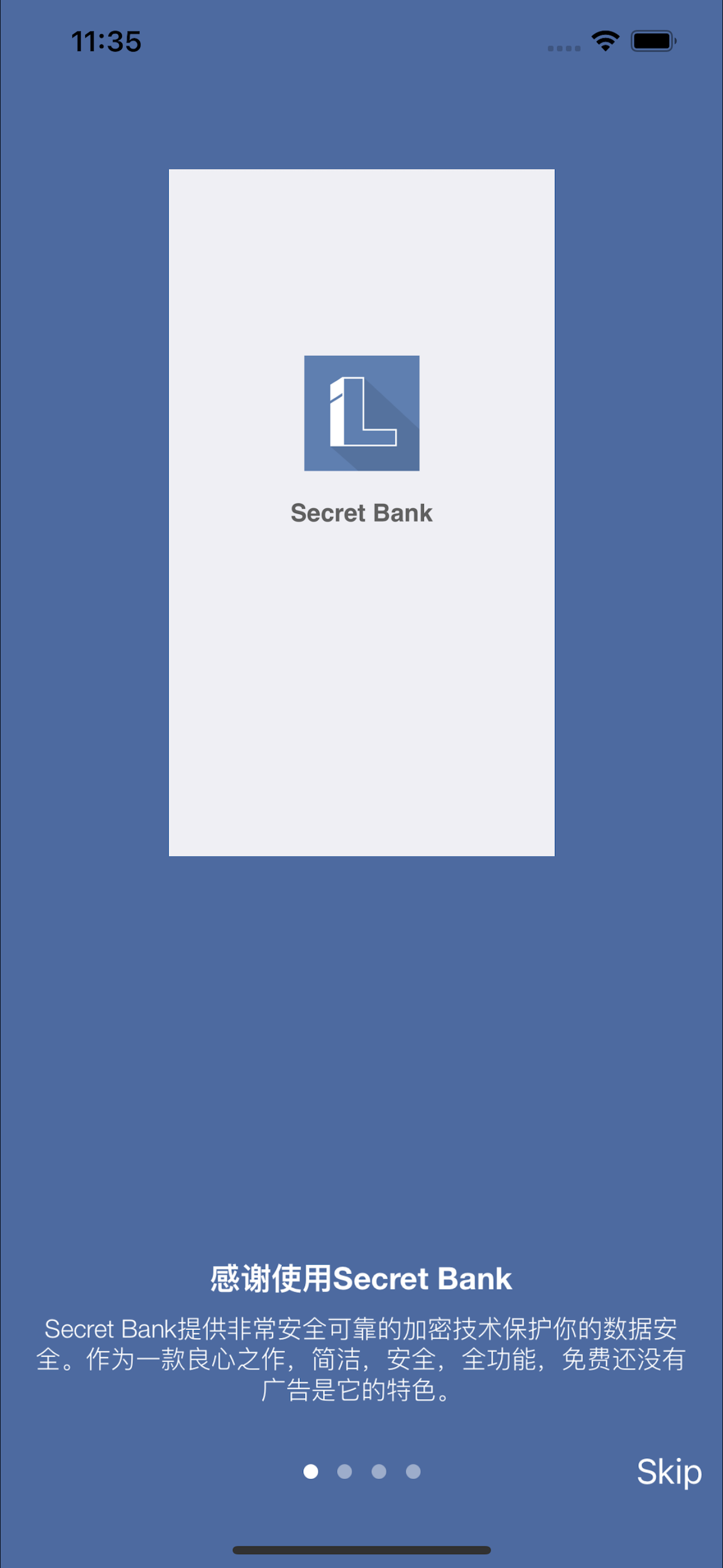 Secret Bank - Safe Manager