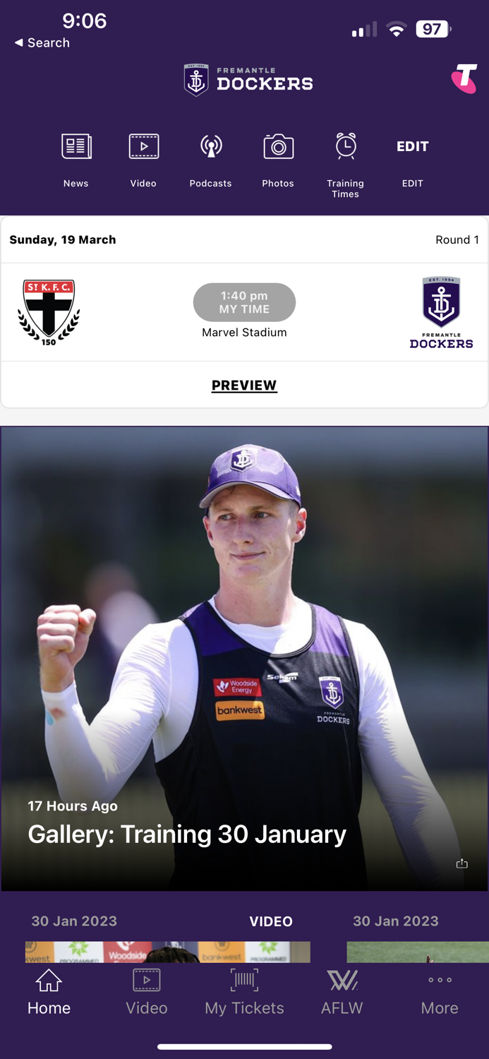 Fremantle Dockers Official App