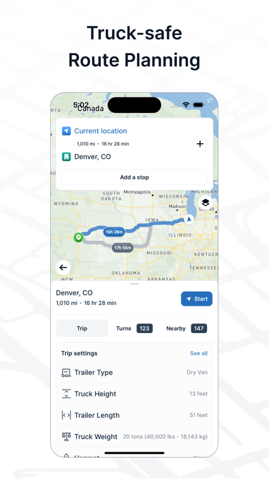 TruckMap - Truck GPS Routes Screenshot