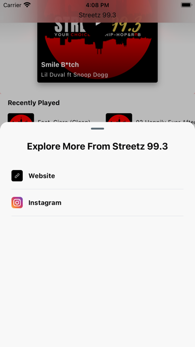 Streetz 99.3 Screenshot