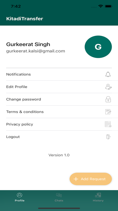 Kitadi Transfer Screenshot