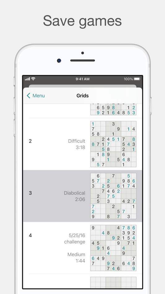 #4. Sudoku ′ (iOS) Av: Mind The Frog, Inc.