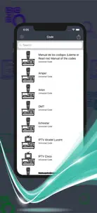 Universal Control Codes screenshot #2 for iPhone