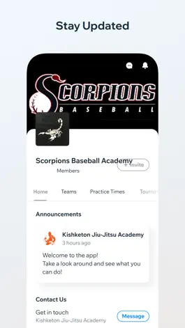 Game screenshot Scorpions Baseball Academy apk