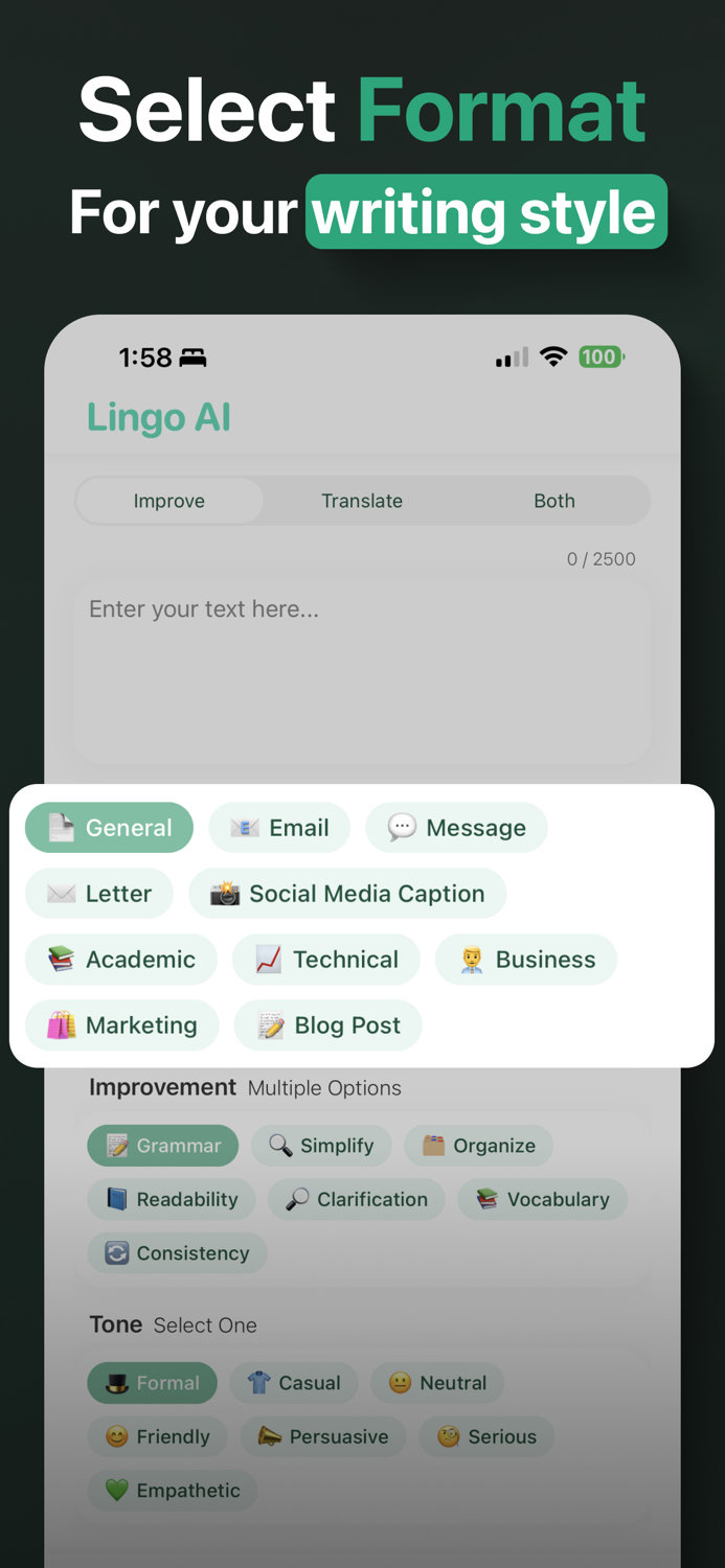 Lingo AI Improve and Translate