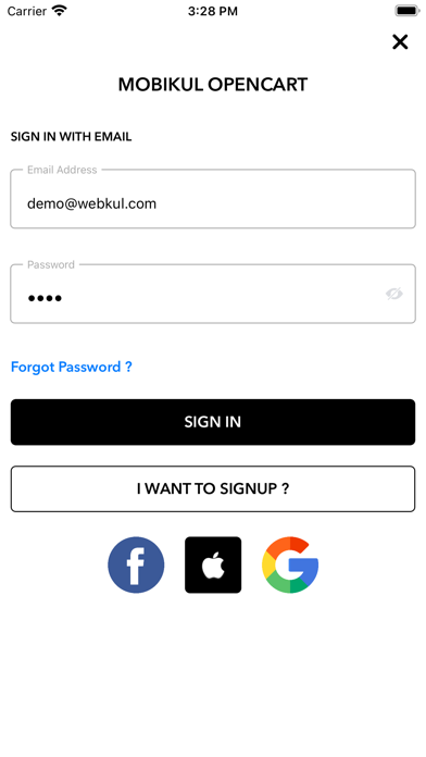 Opencart Hyperlocal App Screenshot