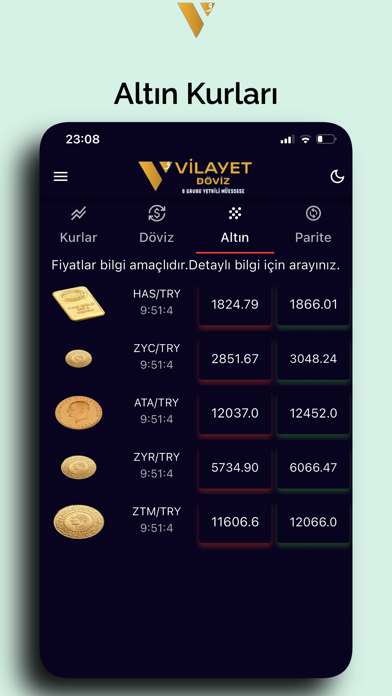Vilayet Döviz Screenshot