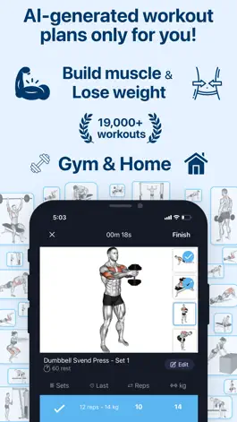 Game screenshot Workout AI: Gym & Home Planner mod apk