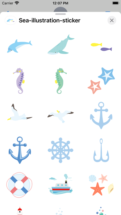 Sea illustration sticker Screenshot