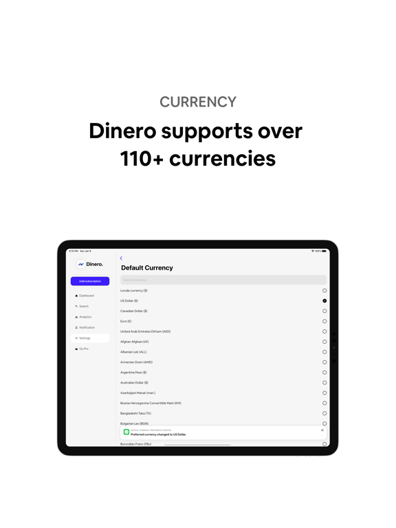 Dinero: Subscription Managerのおすすめ画像7